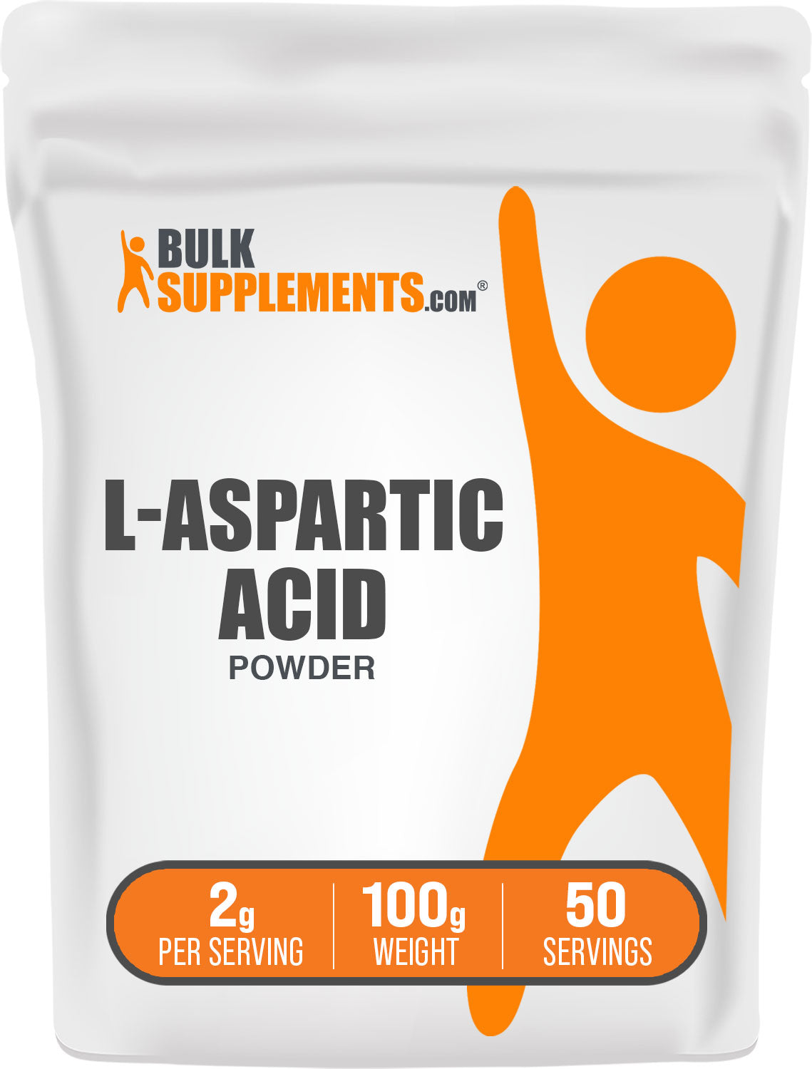 BulkSupplements.com L-Aspartic Acid Powder 100g bag image