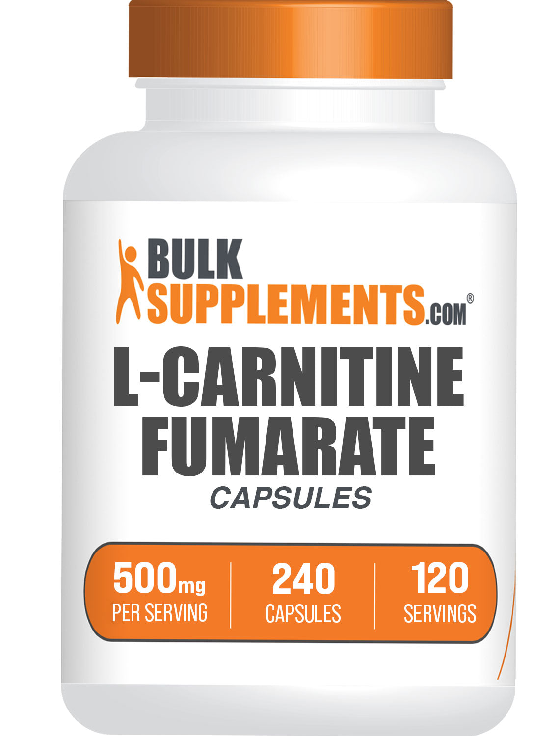 BulkSupplements.com L-Carnitine Fumarate 240 capsules bottle image