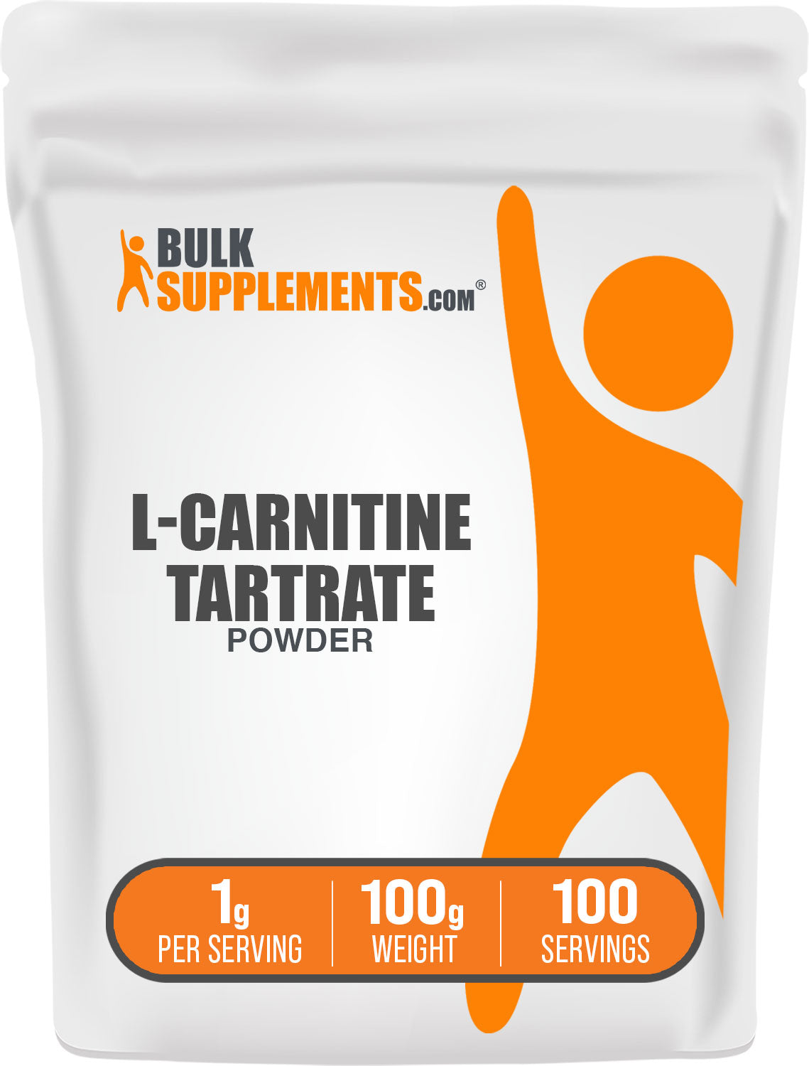 BulkSupplements.com L-Carnitine L-Tartrate Powder 100g bag image