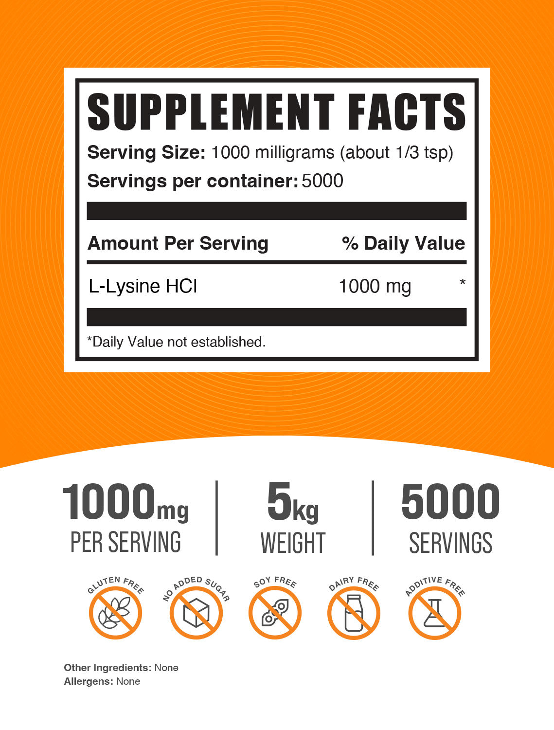 L-Lysine HCl powder 1kg keywords image