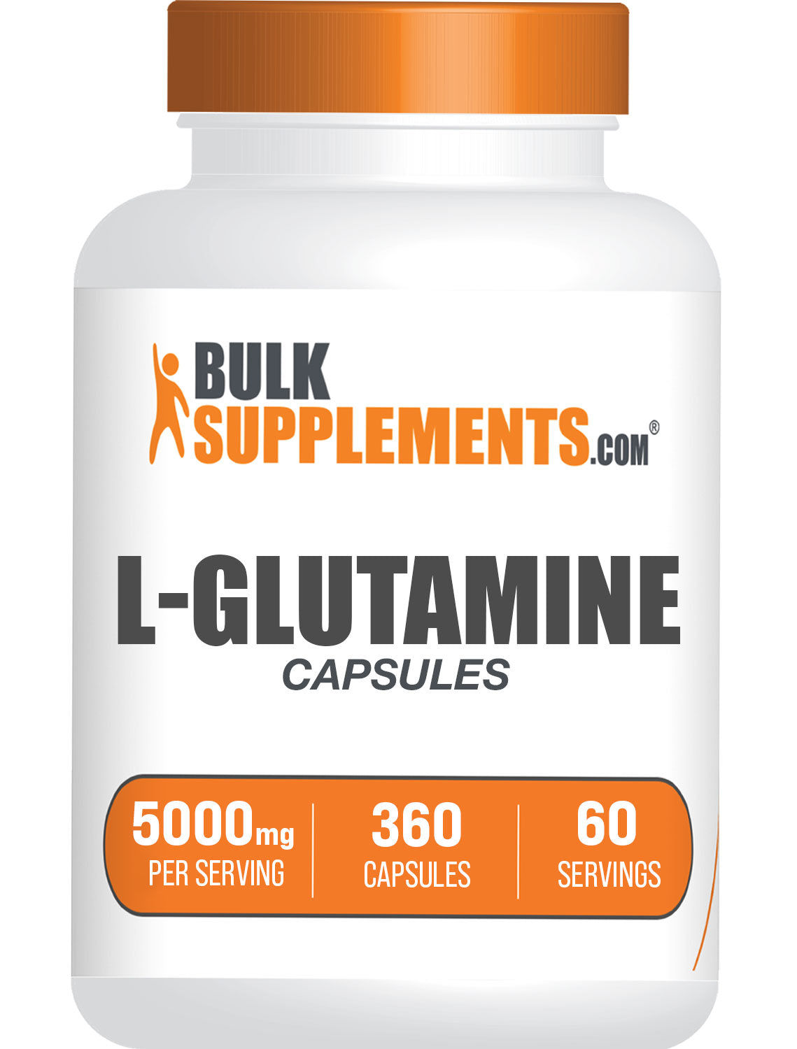 L-Glutamine Capsules 5000mg 360 capsules amino acid supplement