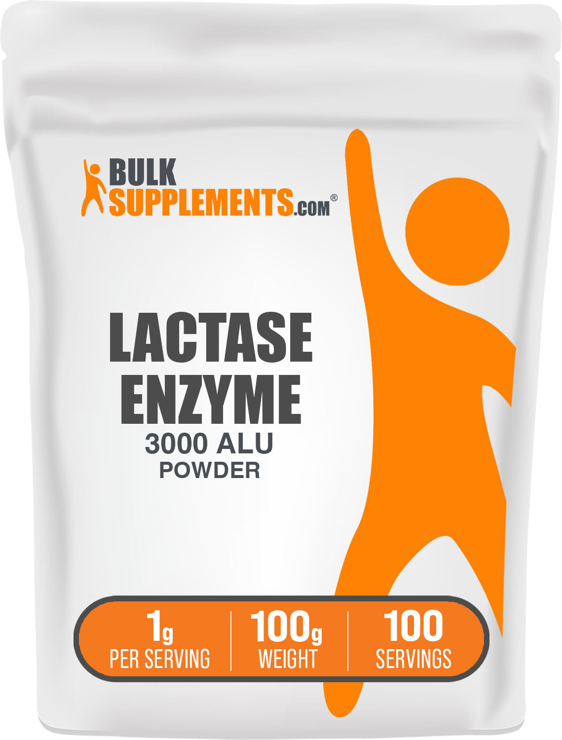 BulkSupplements.com Lactase Enzyme Powder 100g bag image