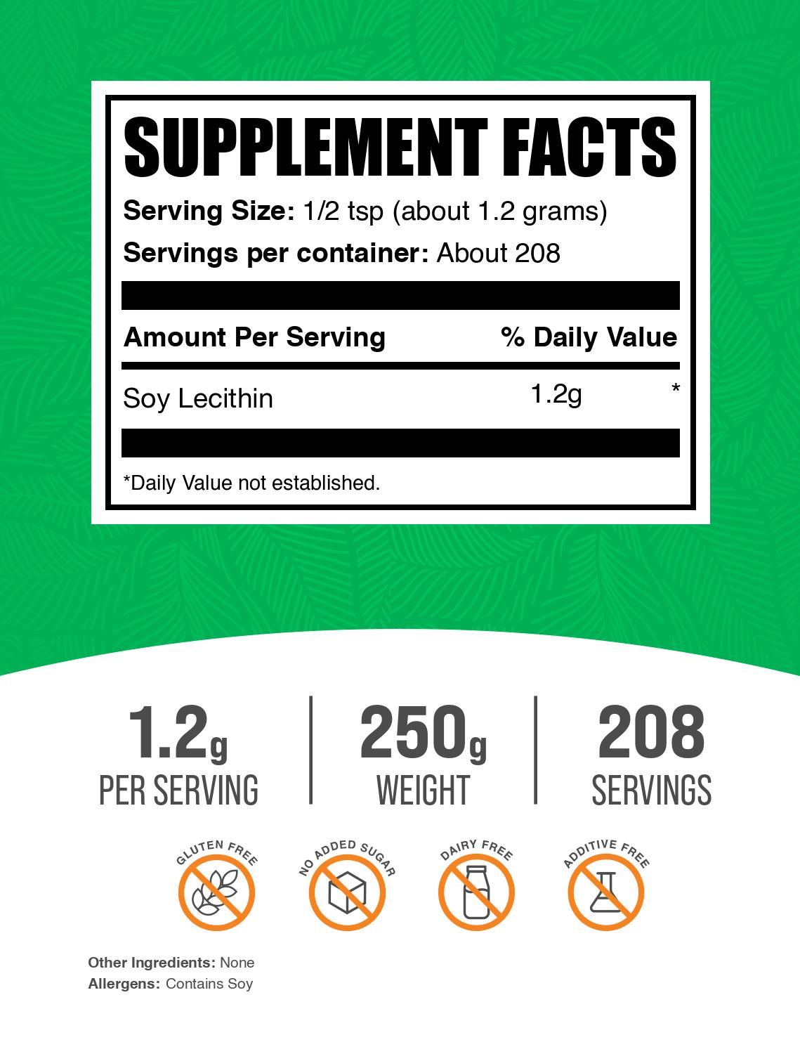 Lecithin Powder 250g Label