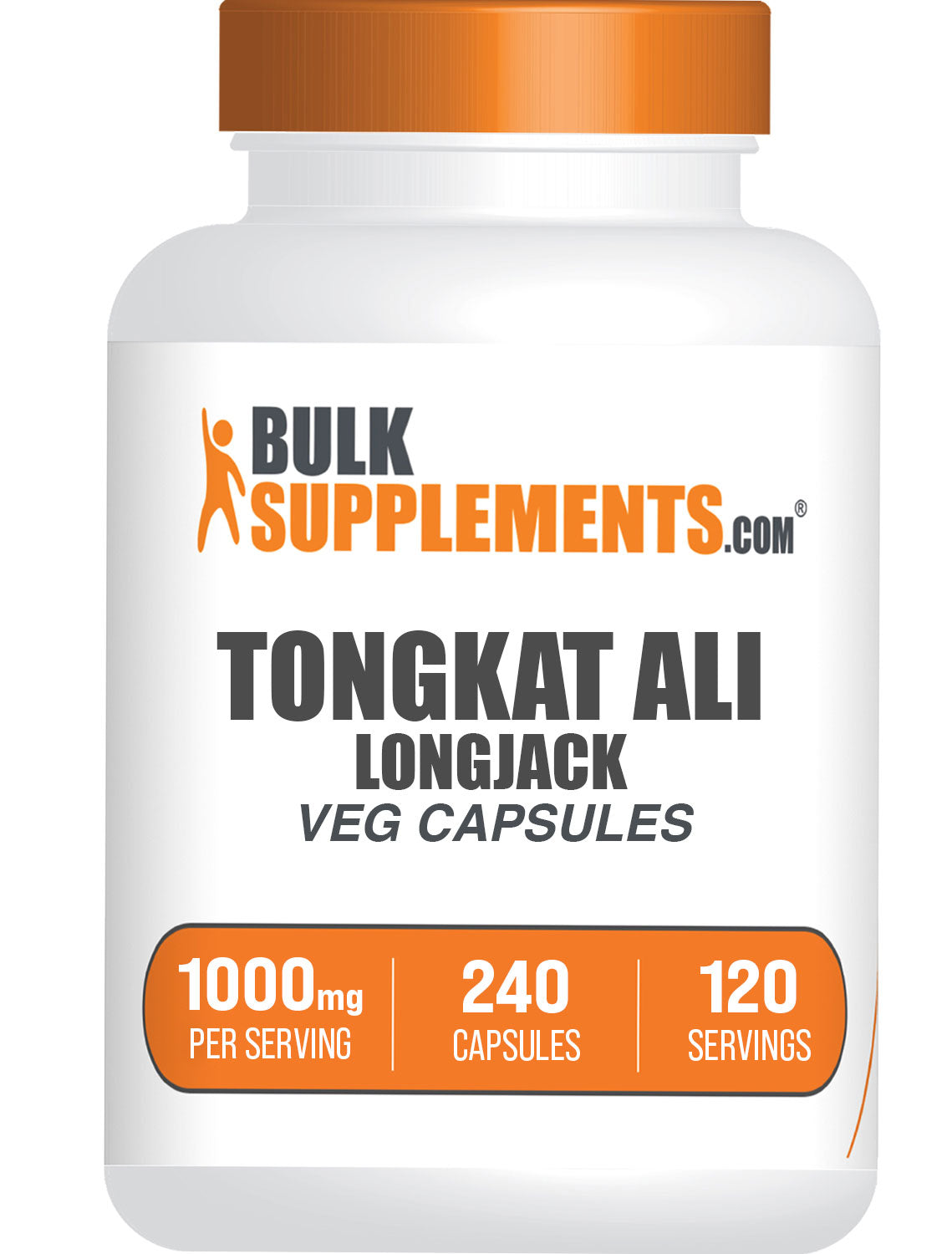 BulkSupplements.com Tongkat Ali longjack 240 capsules bottle image