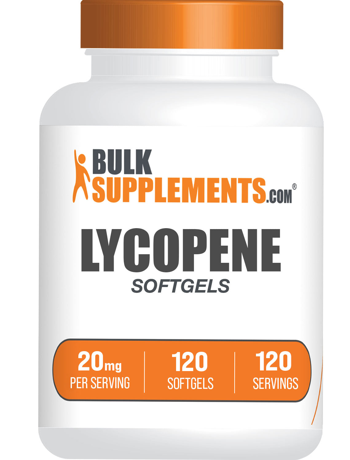 BulkSupplements.com Lycopene Softgels 120ct Bottle