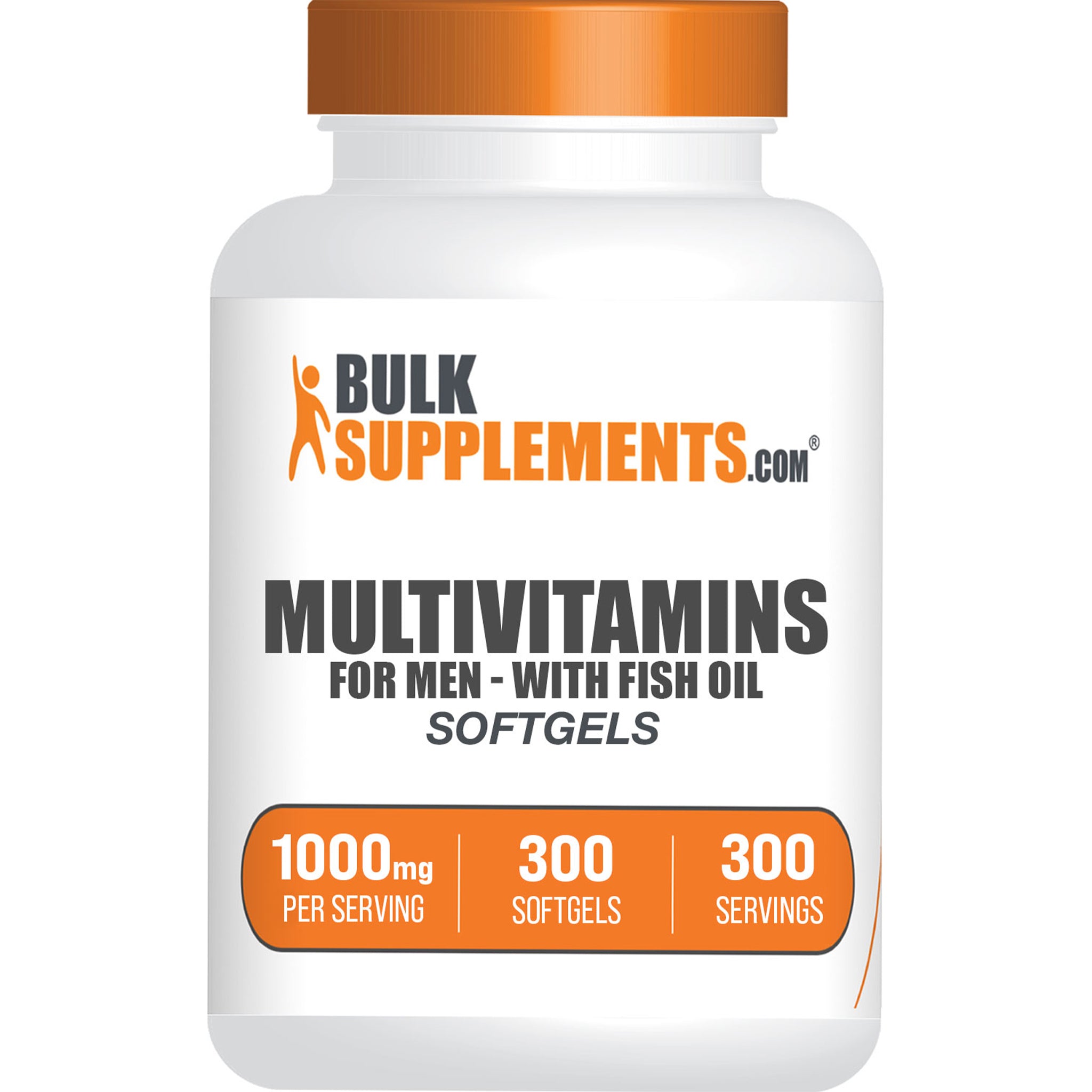 BulkSupplements.com Multivitamins for Men 300 softgels bottle image