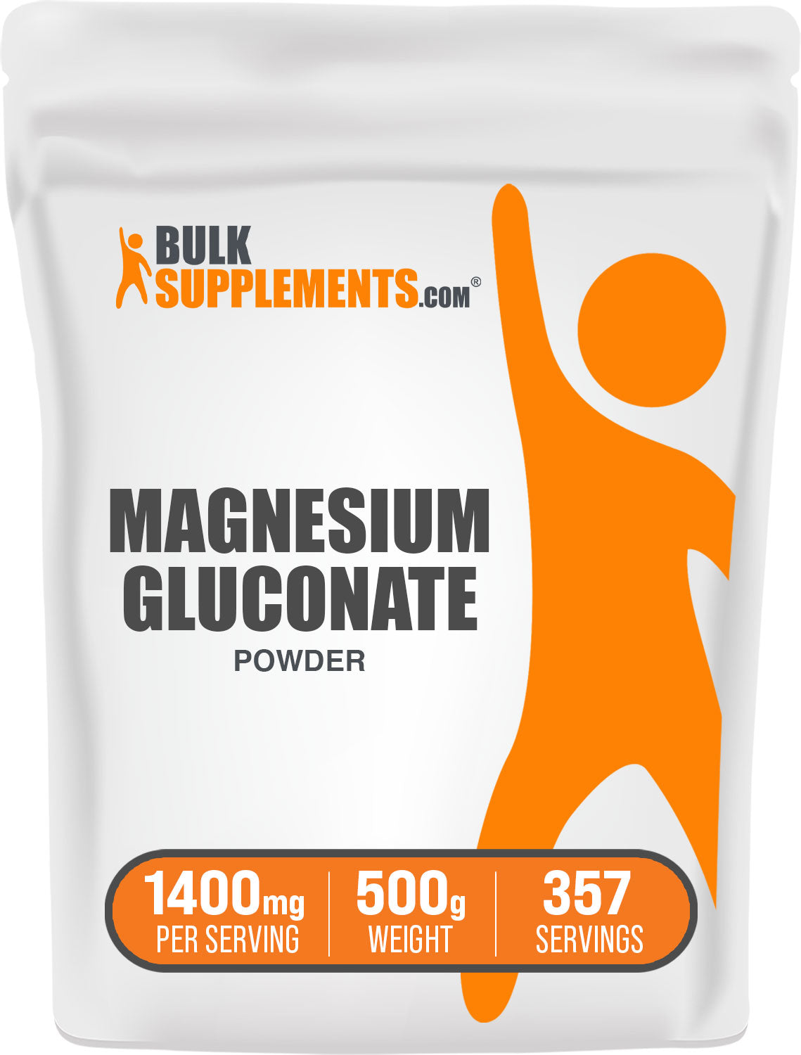 BulkSupplements Magnesium Gluconate Power 500g