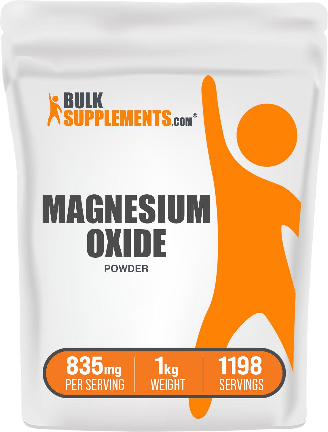 BulkSupplements.com Magnesium Oxide Powder 1kg bag image