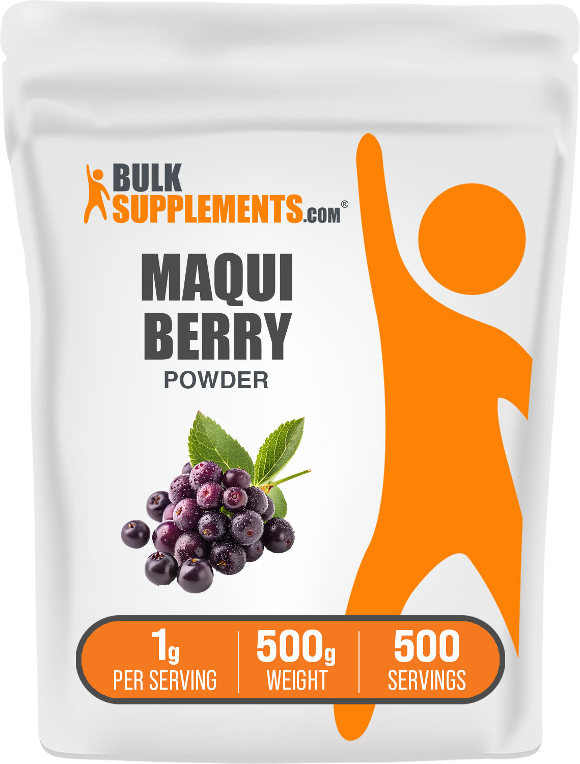BulkSupplements.com Maqui Berry Powder 500g bag image