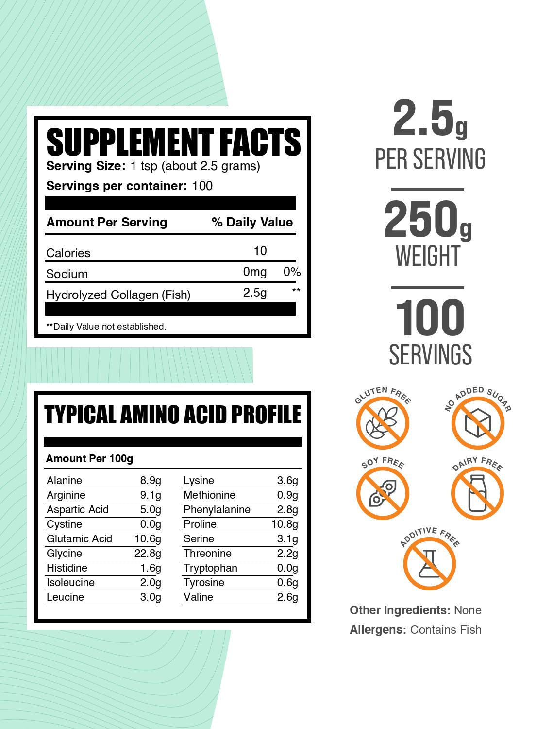 Marine Collagen Powder 250g Label V007