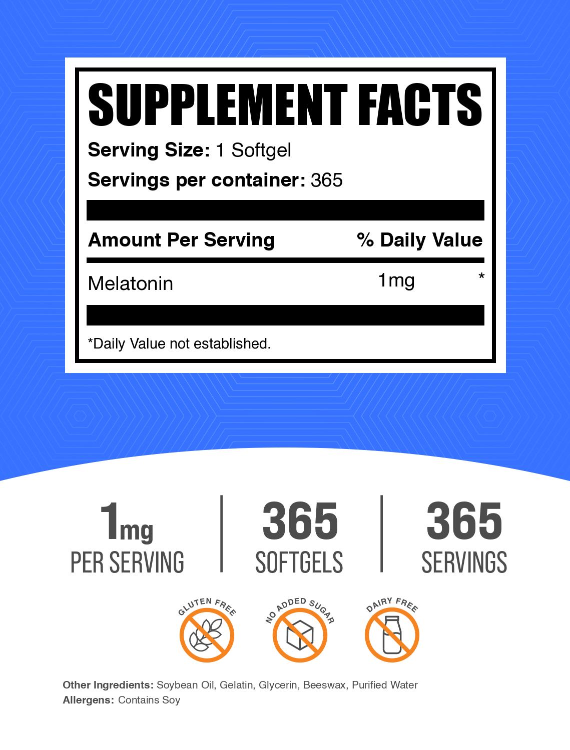 Melatonin 1mg Label 1