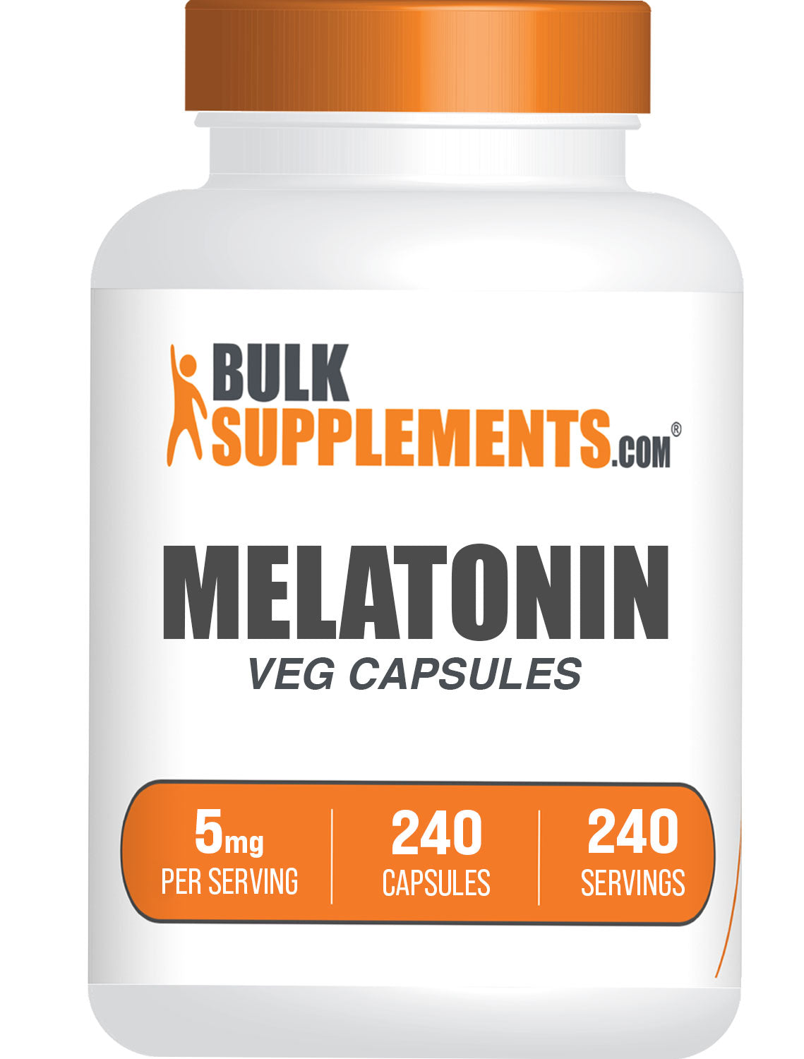 BulkSupplements.com Melatonin 240 Capsules 5mg bottle image