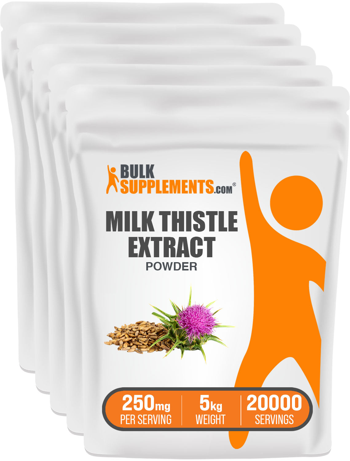 BulkSupplements.com Milk Thistle Extract Powder 5kg bag image