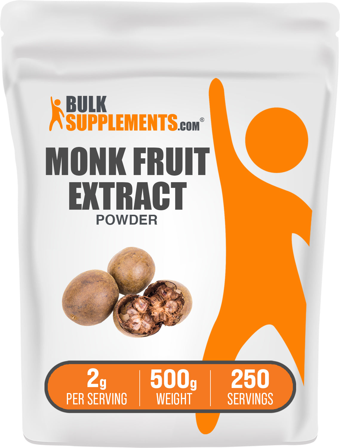 BulkSupplements.com Monk Fruit Extract Powder 500g bag image