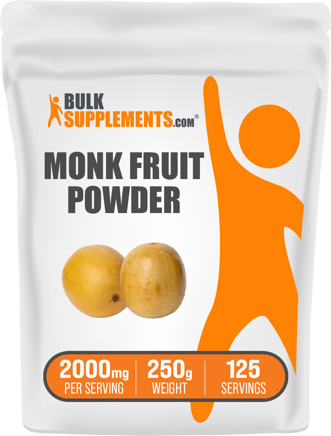 BulkSupplements.com Monk Fruit Powder 250g Bag 