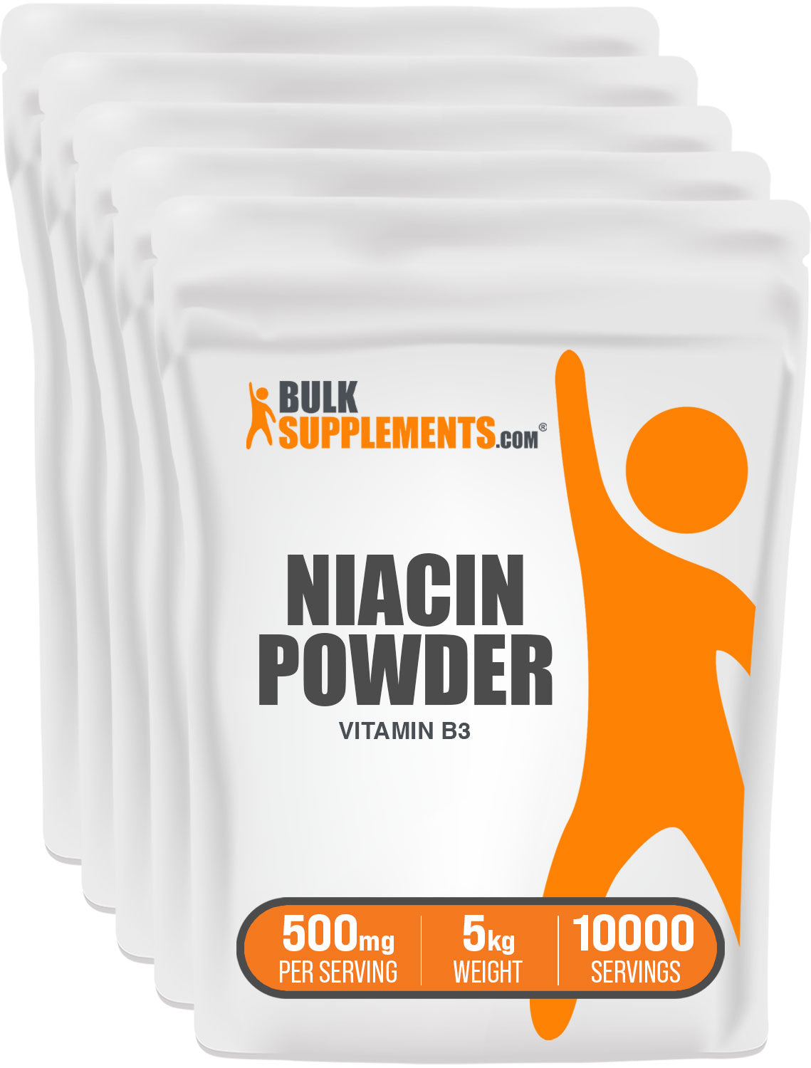 BulkSupplements Niacin Powder Vitamin B3 5g bag