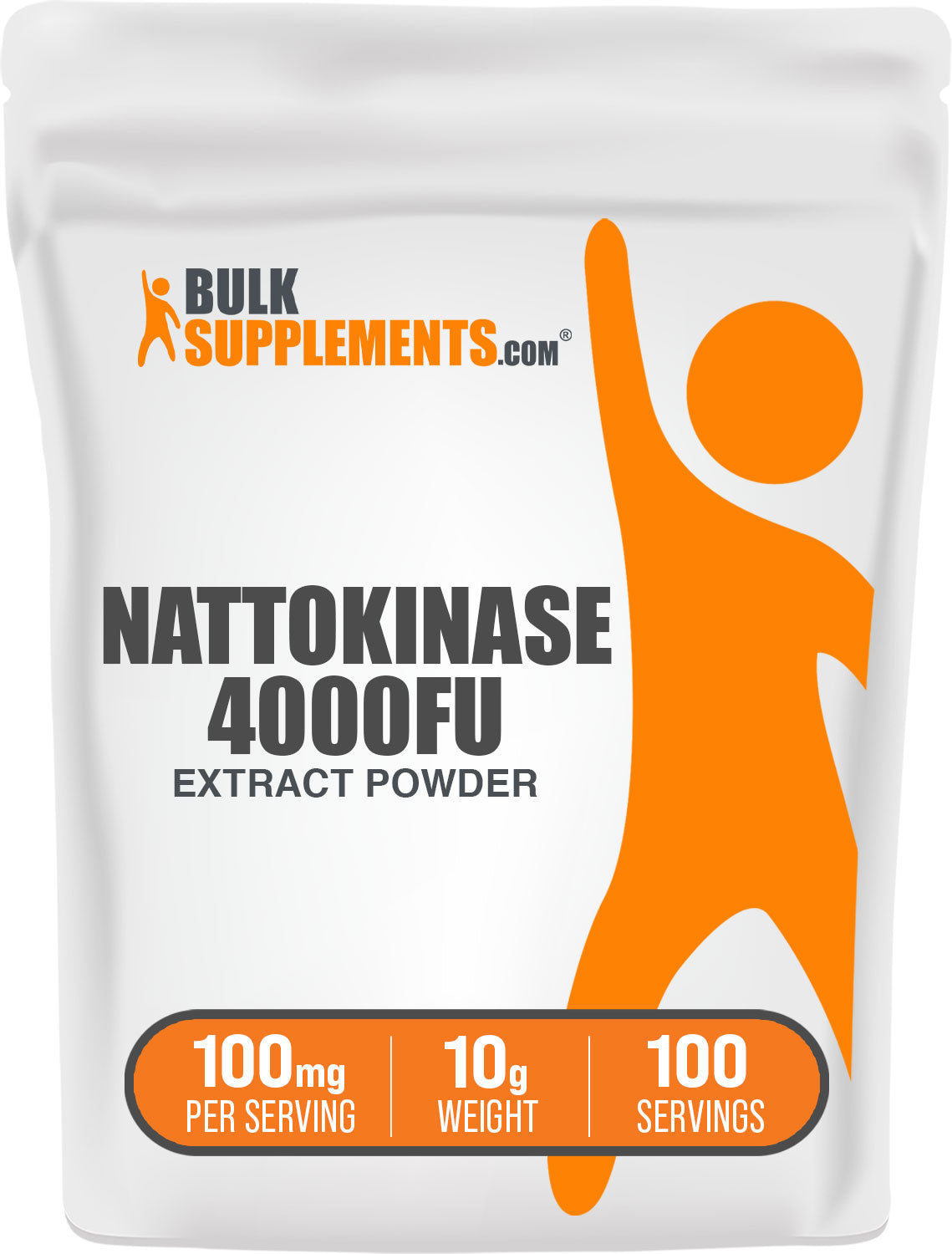 BulkSupplements.com Nattokinase 4000 FU Powder 10g bag image