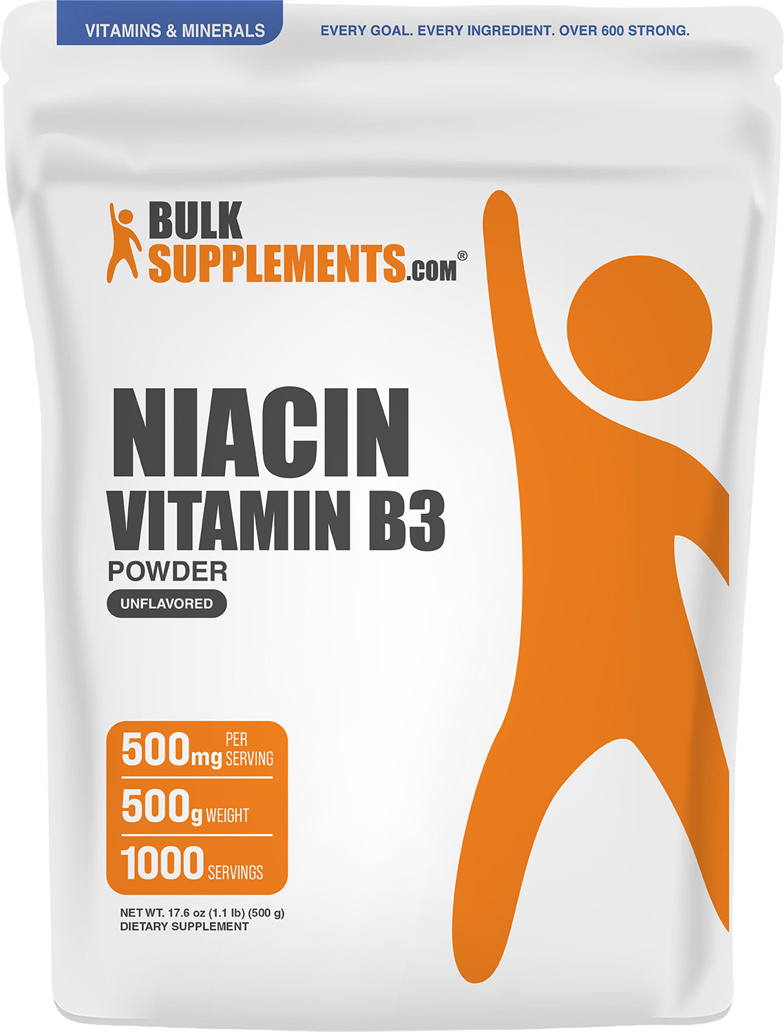 Niacin Vitamin B3 Powder 500g Main Image