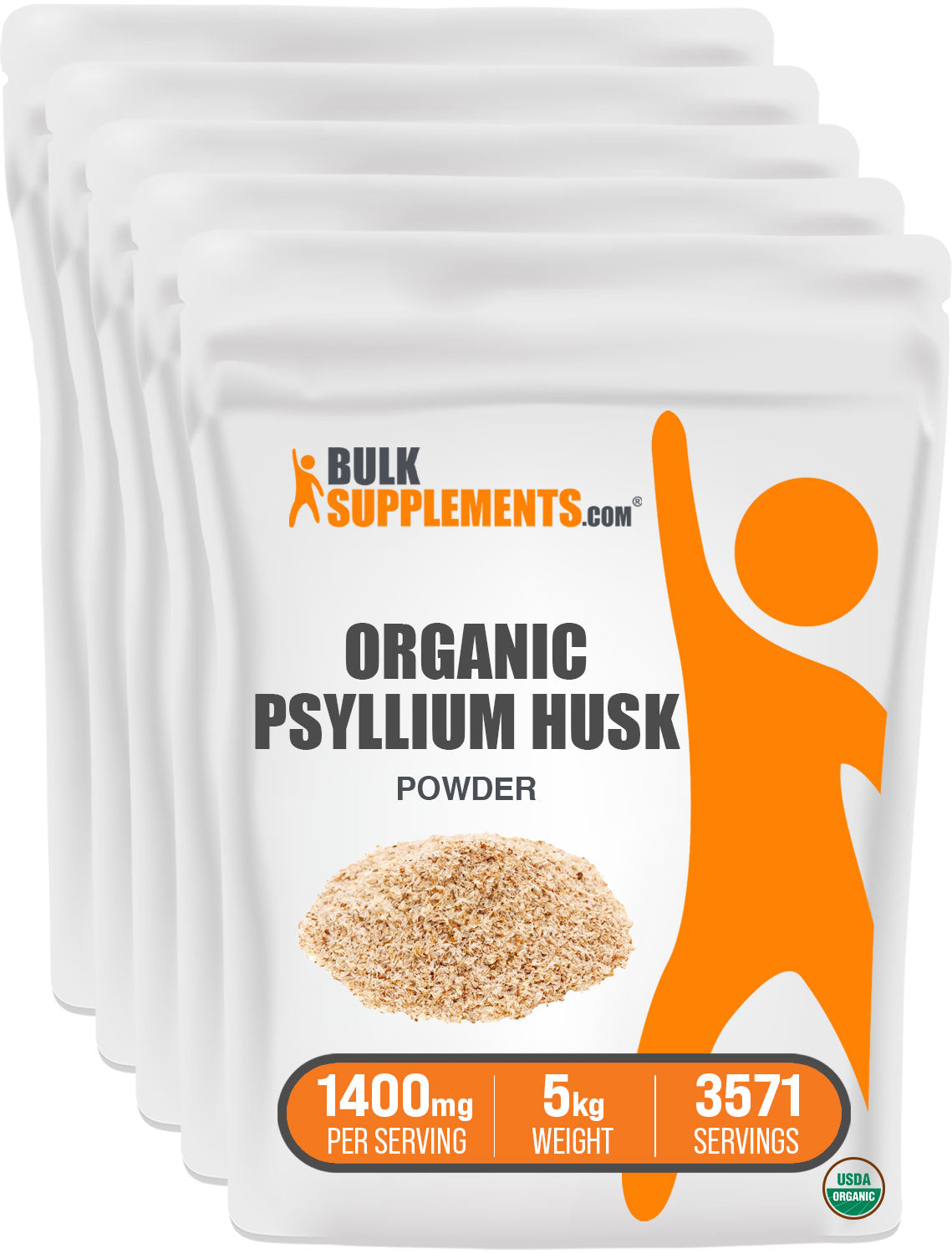 BulkSupplements.com Organic Psyllium Husk Powder 5KG Bag