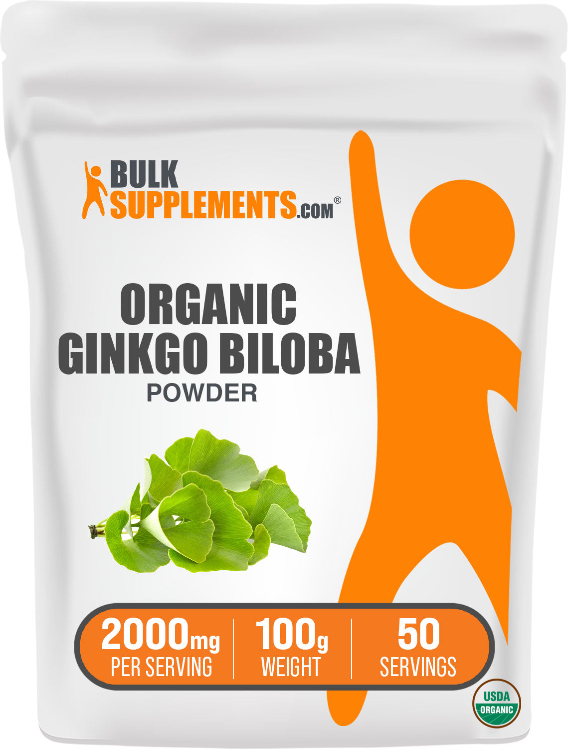 BulkSupplements Organic Ginkgo Biloba Powder 100g