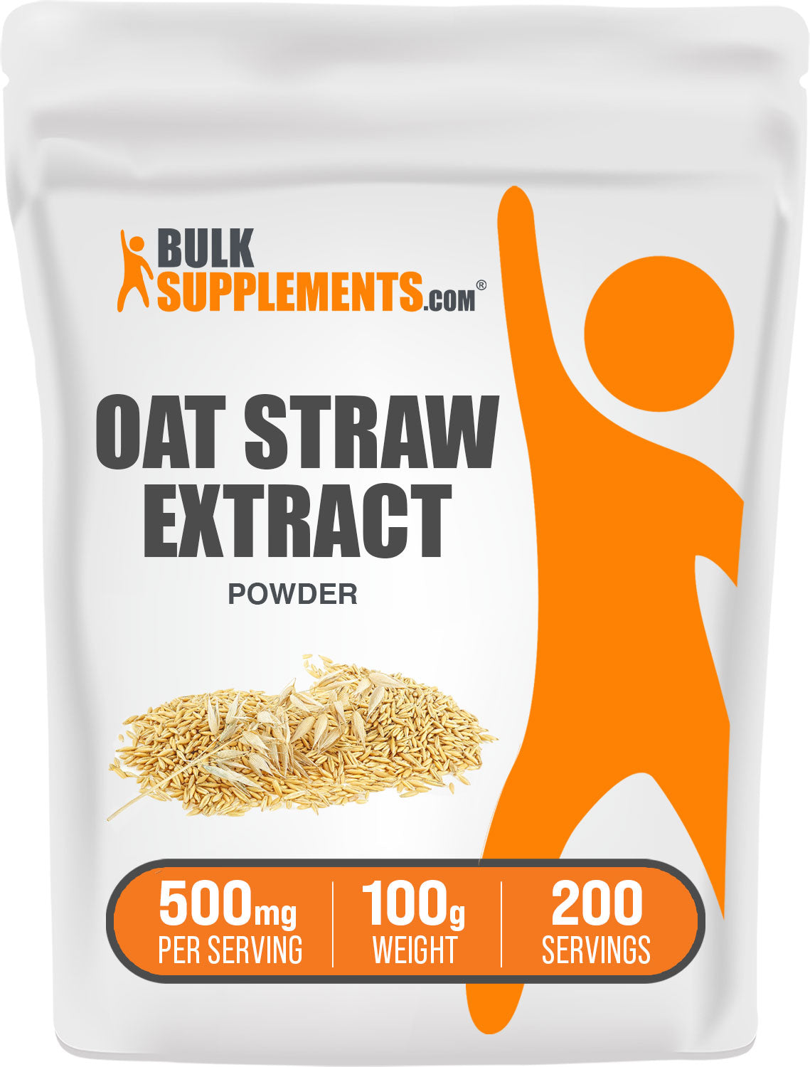 BulkSupplements Oat Straw Extract Powder 100g bag