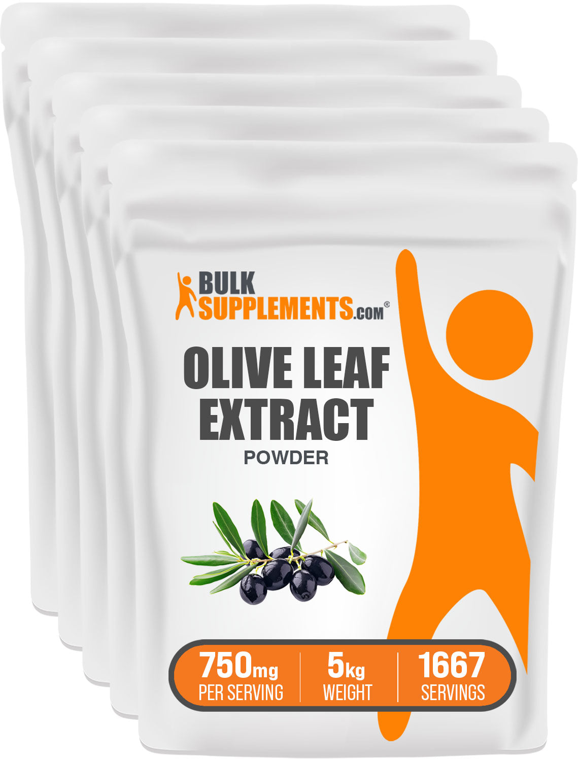 BulkSupplements.com Olive Leaf Extract Powder 5kg bag image