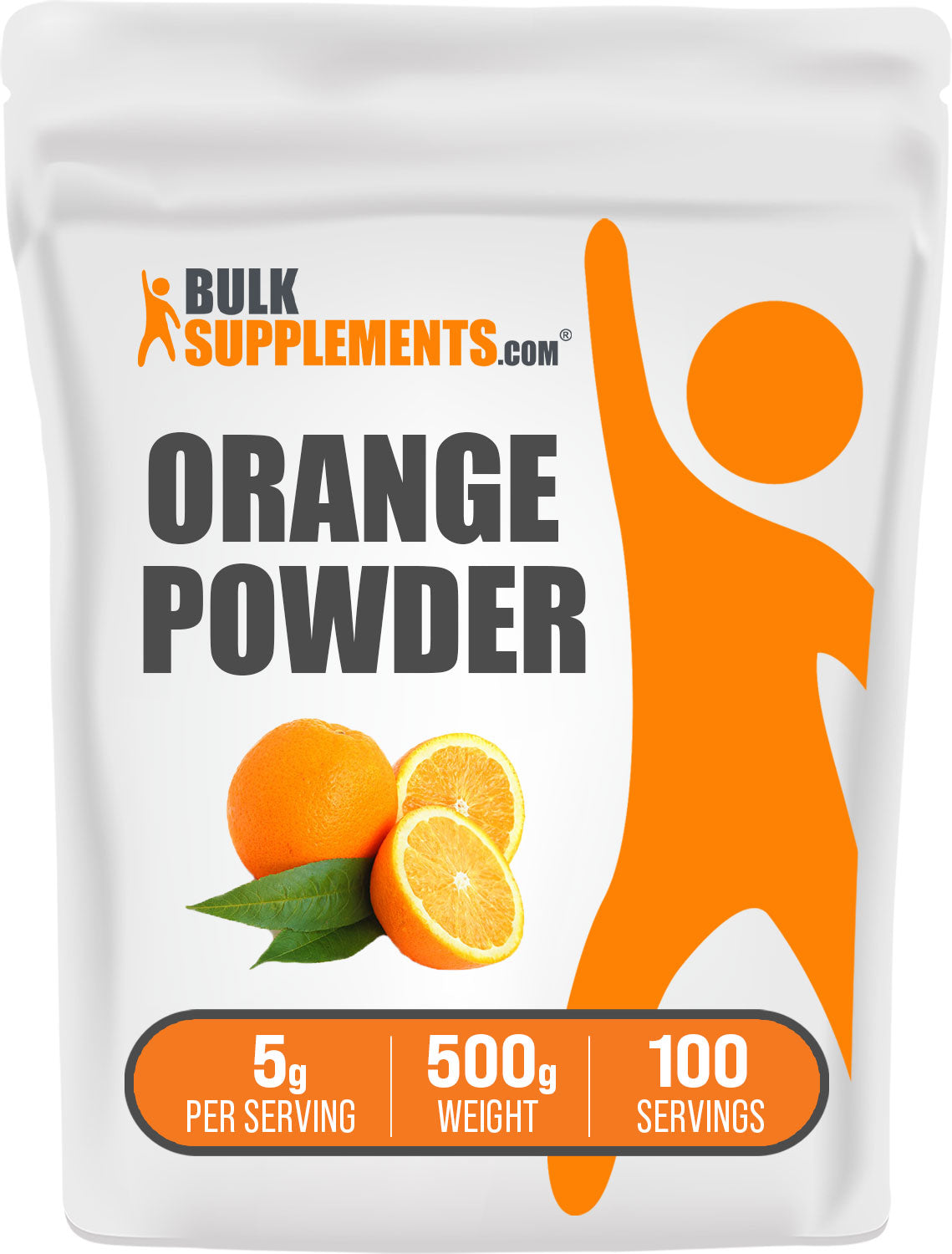 BulkSupplements Orange Powder 500g bag