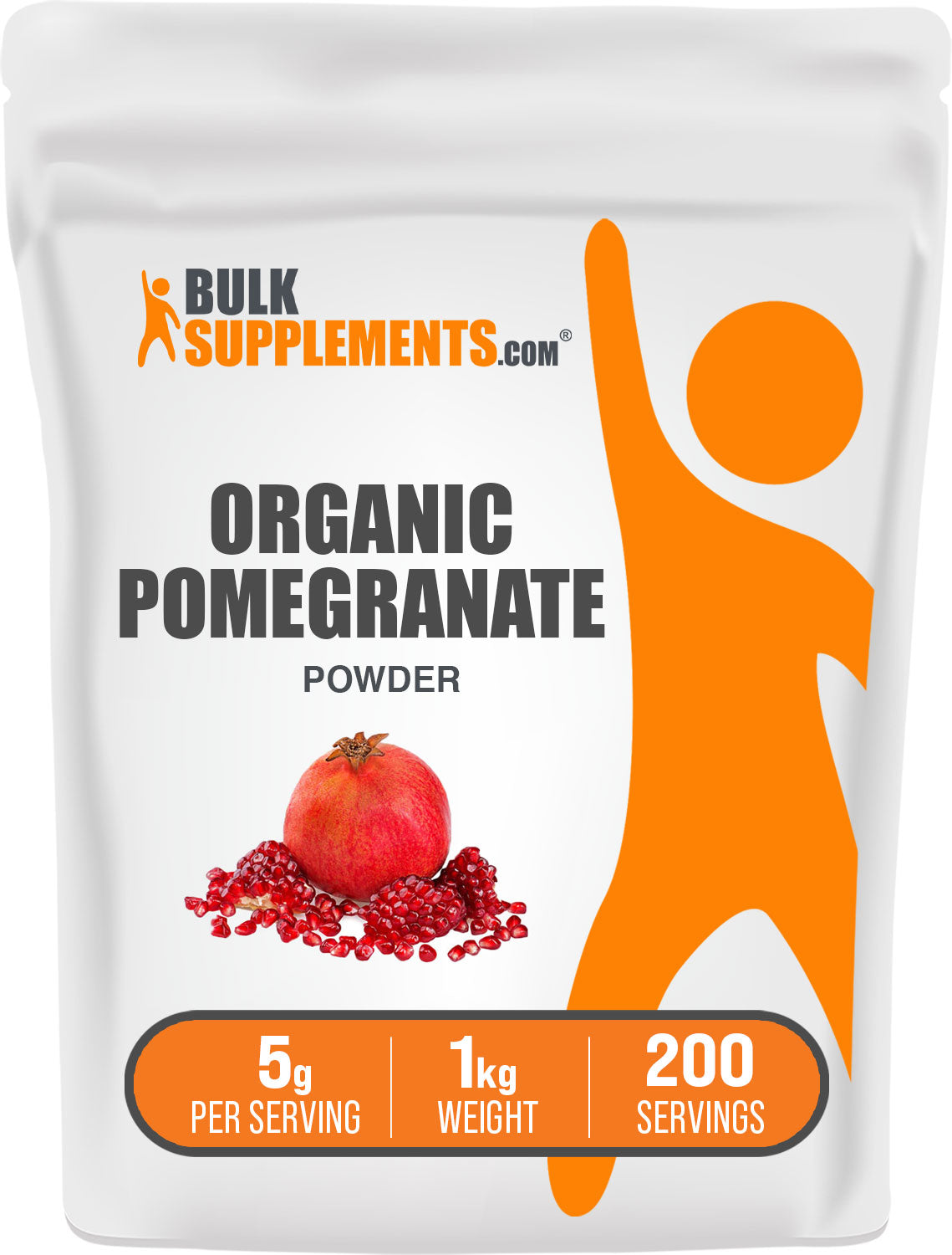 BulkSupplements.com Organic Pomegranate Powder 1kg Bag