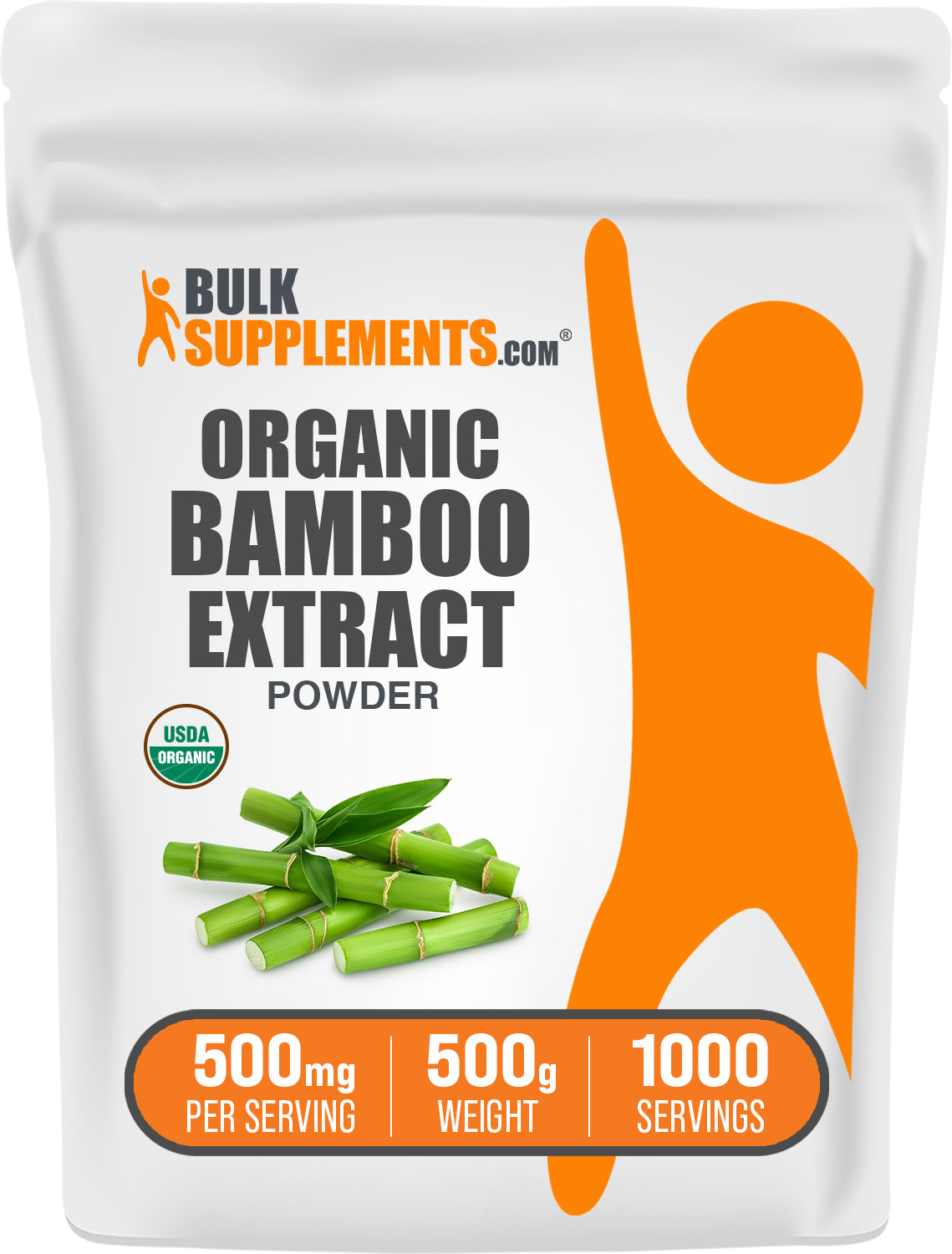 BulkSupplements.com Bamboo Extract Powder 500g bag image