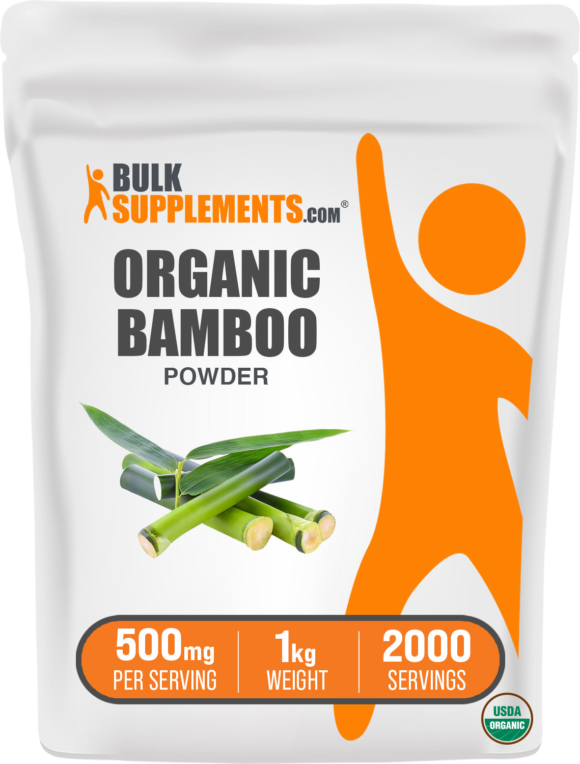 BulkSupplements.com Organic Bamboo Powder 1kg bag image