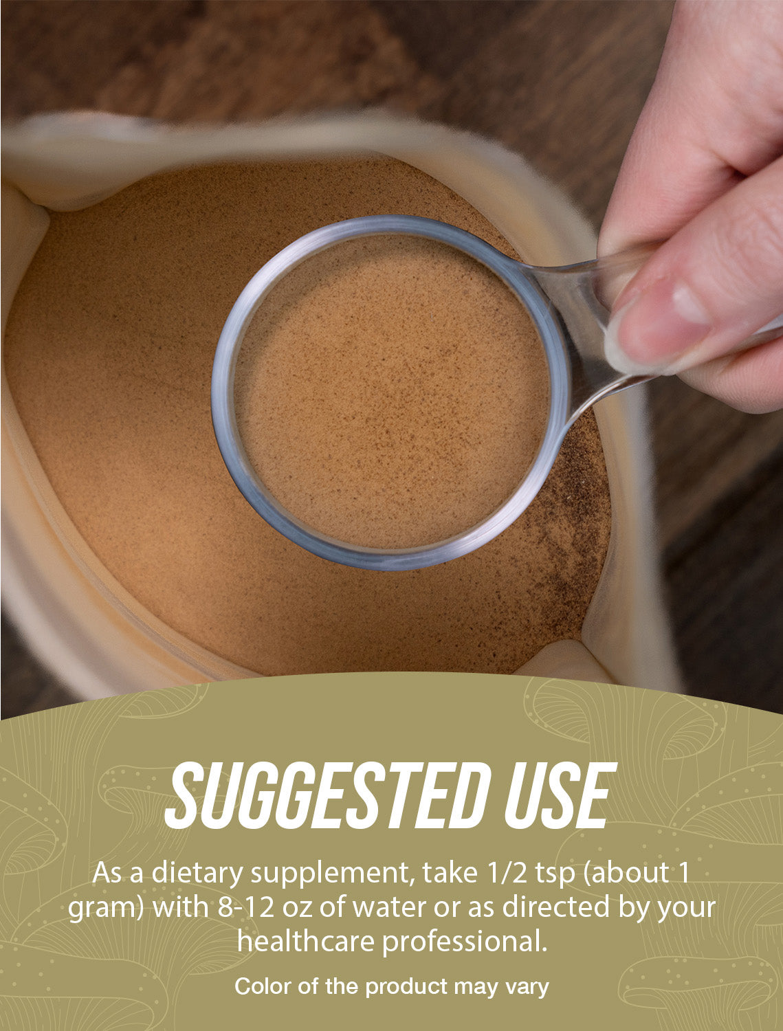 Organic Chaga Mushroom Extract Powder Suggested Use