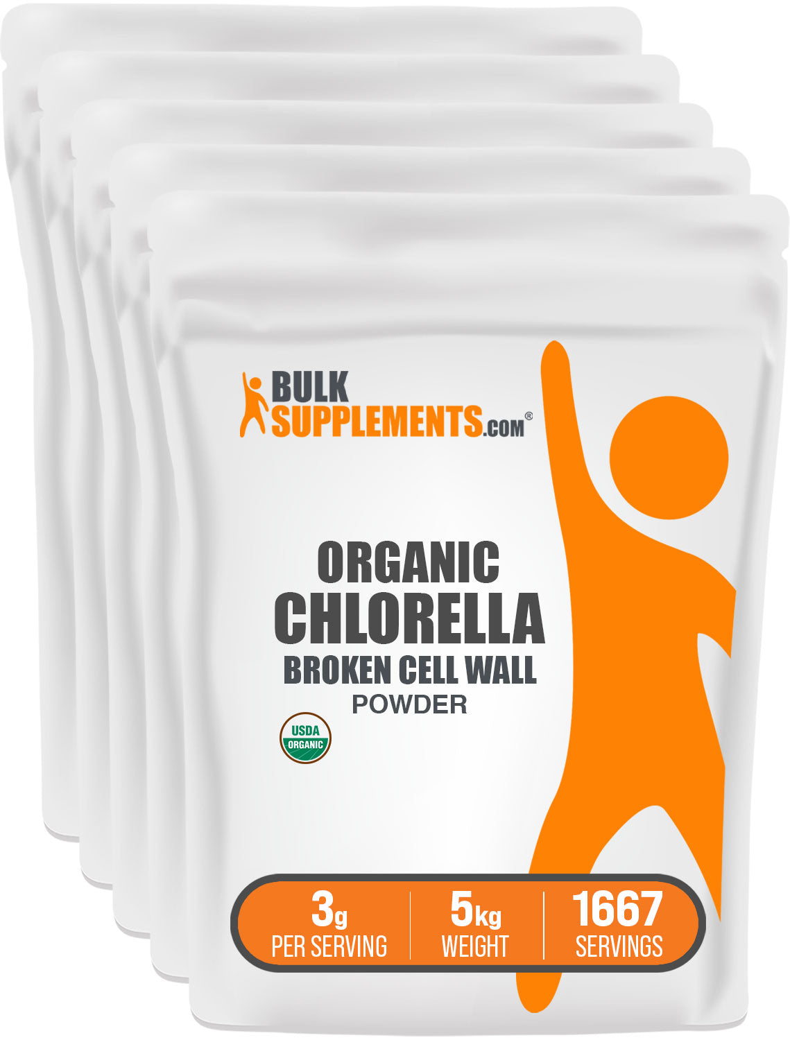 BulkSupplements.com Organic Chlorella (Blue-Green Algae) Powder 5kg bag image