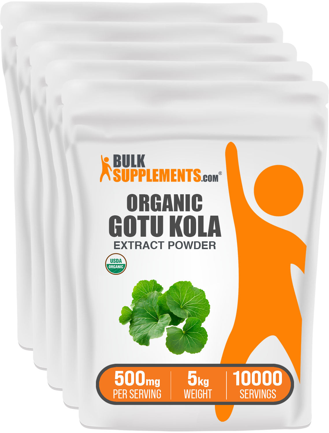 BulkSupplements.com Organic Gotu Kola Extract Powder 5kg bag image
