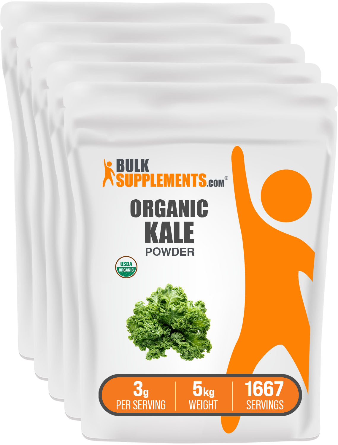 BulkSupplements.com Organic Kale Powder 5kg bag image