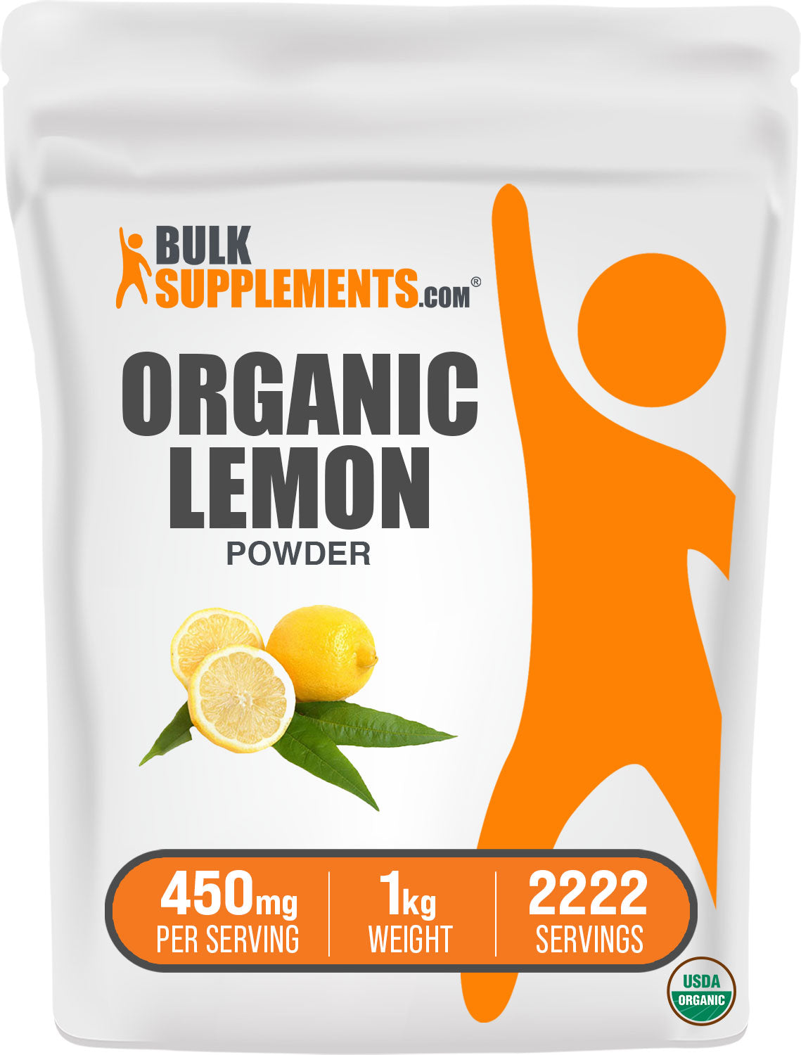 BulkSupplements.com Organic Lemon Powder 1KG Bag
