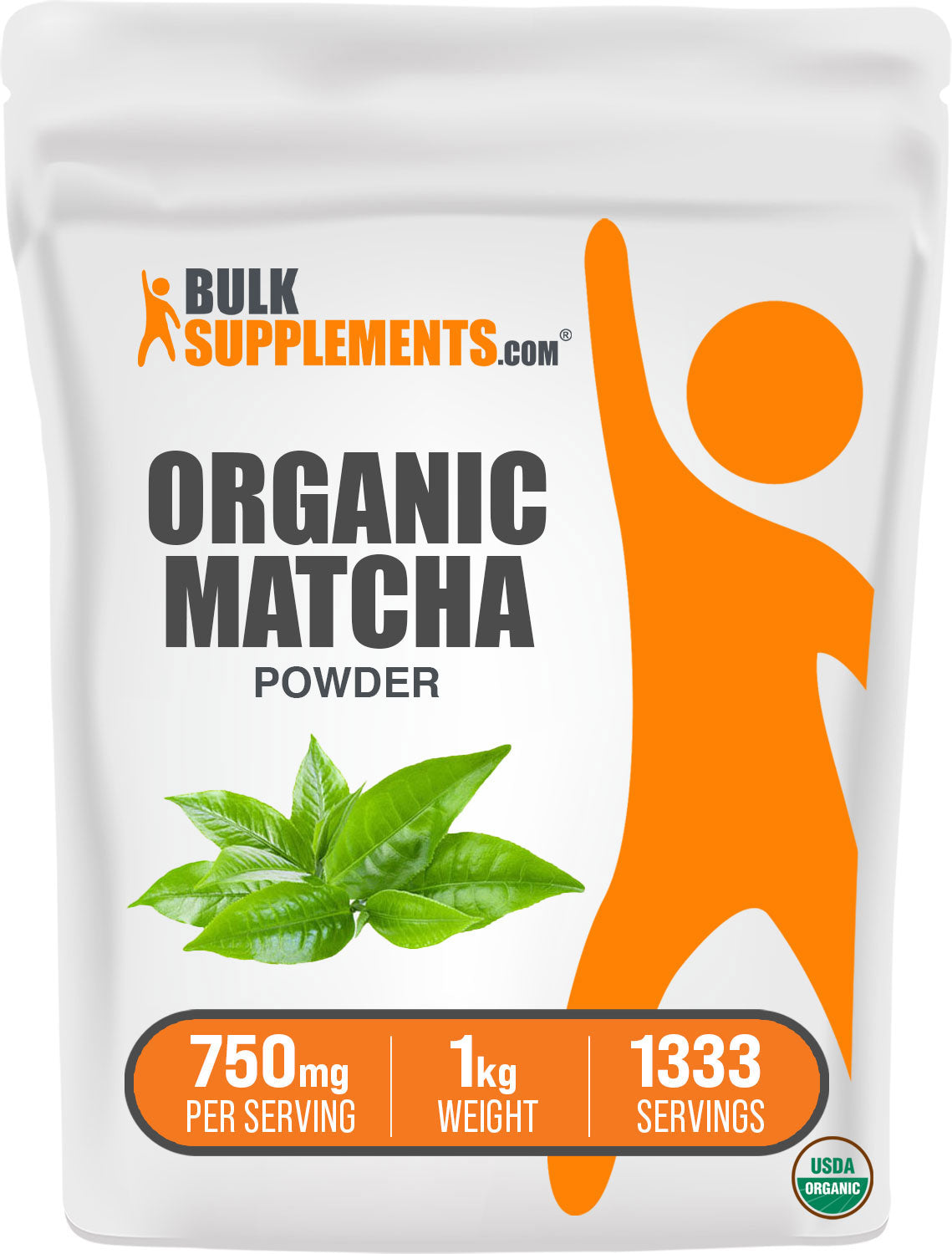 BulkSupplements.com Organic Matcha Powder Bag 1kg