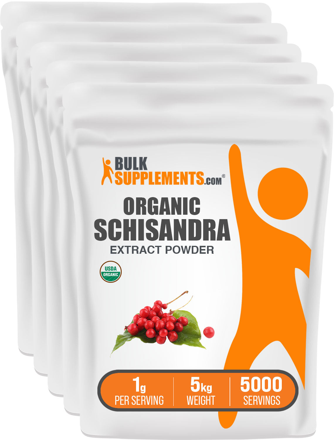BulkSupplements.com Organic Schisandra Extract Powder 5kg bag image