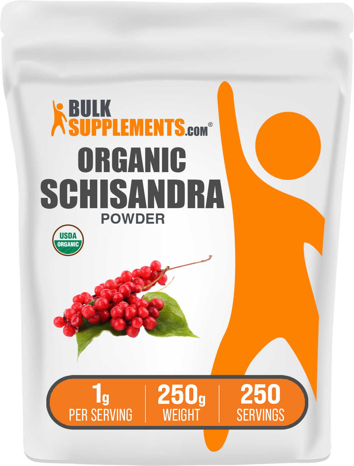 BulkSupplements.com Organic Schisandra Powder 250g bag image