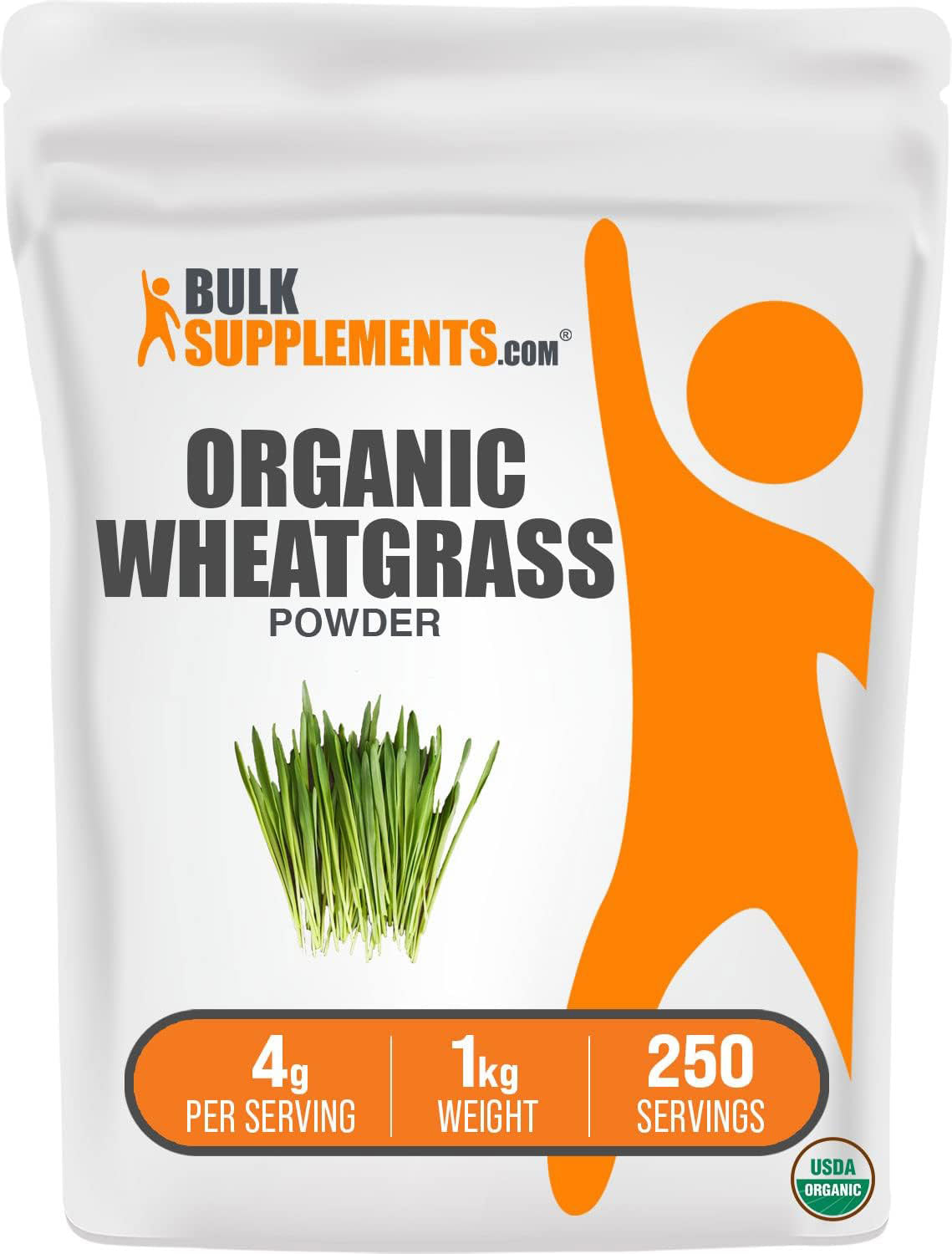 BulkSupplements Organic Wheatgrass Powder 1kg bag