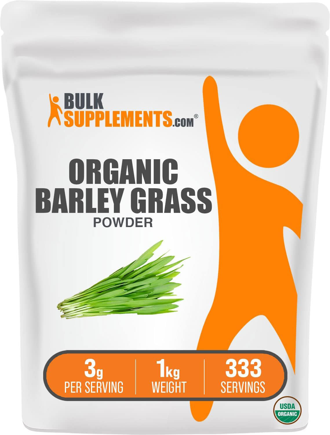 Organic Barley Grass Powder 1kg Bag with 333 servings 