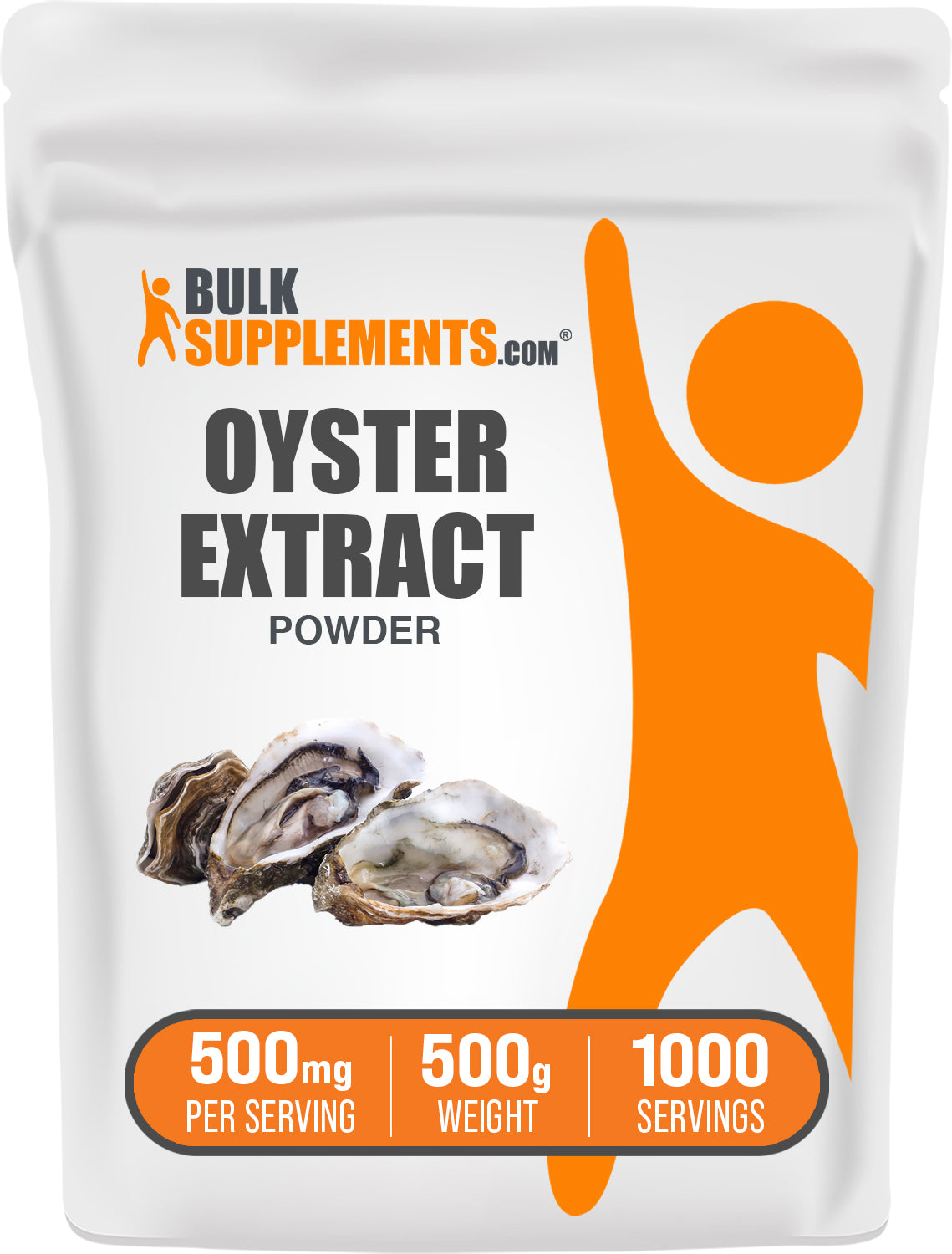 BulkSupplements.com Oyster Extract Powder 500g bag image