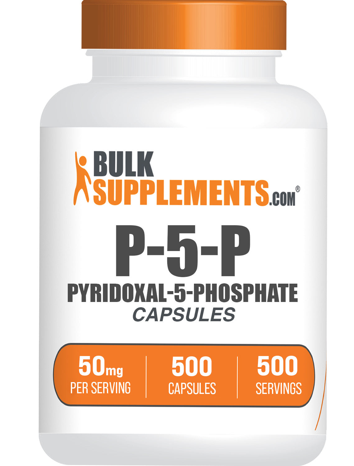 BulkSupplements.com P-5-P 50mg 500 capsules bottle image