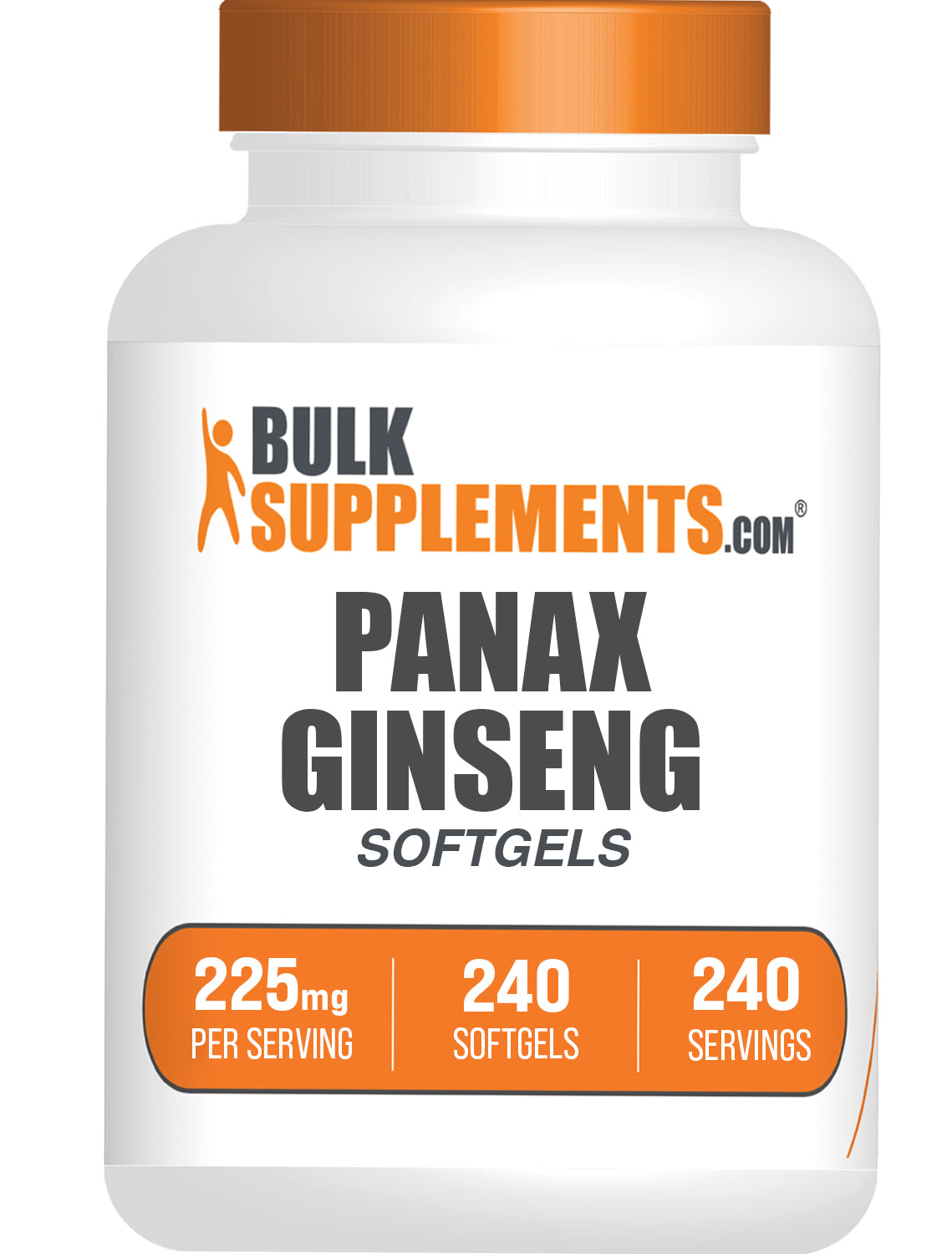 BulkSupplement.com Panax Ginseng 240 softgels bottle image