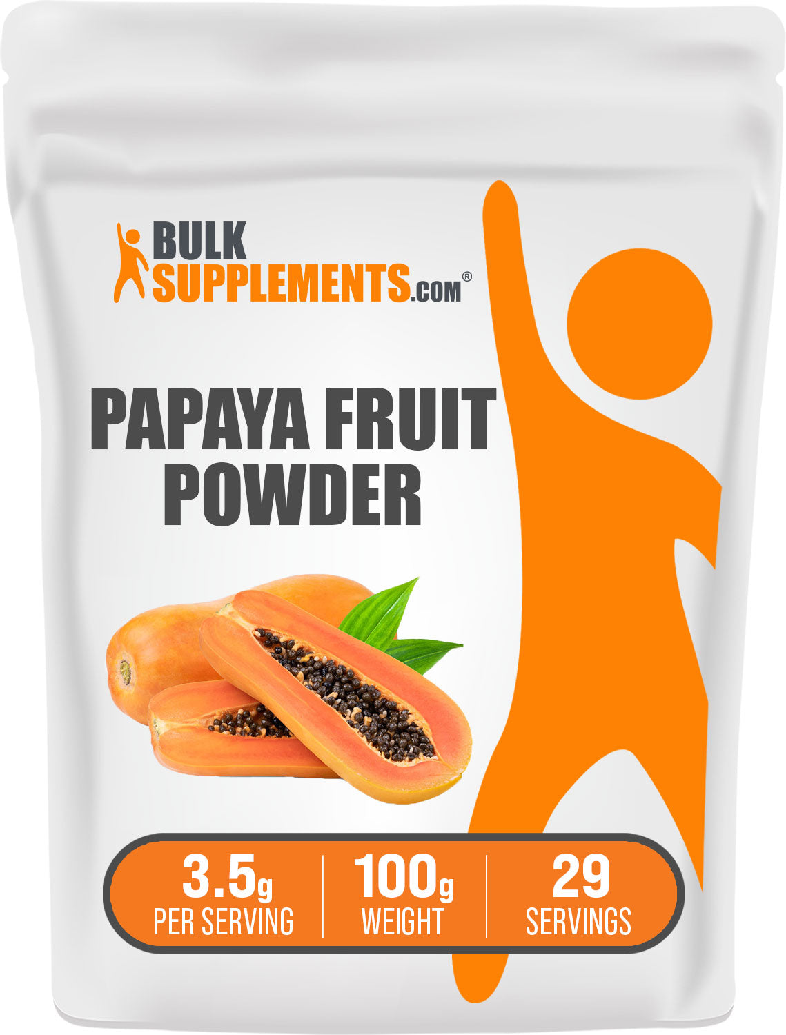 BulkSupplements Papaya Fruit Powder 100g bag