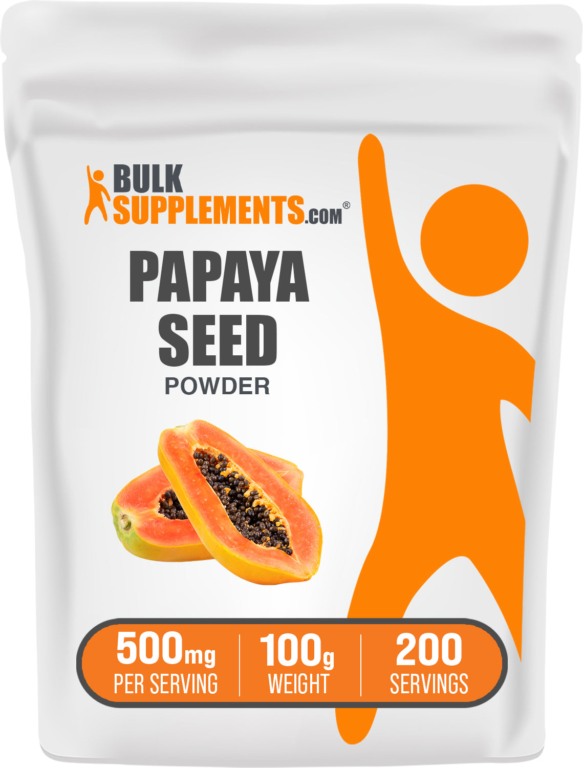 BulkSupplements.com Papaya Seed Powder 100g bag image