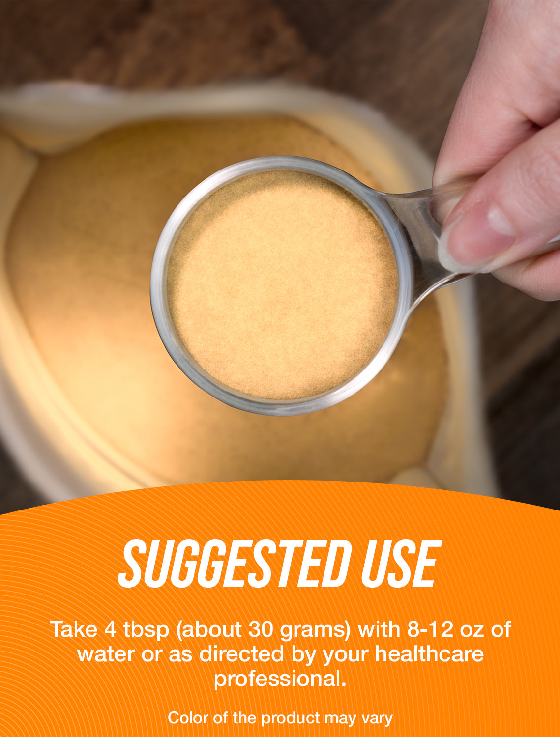 Pea protein powder suggested use image