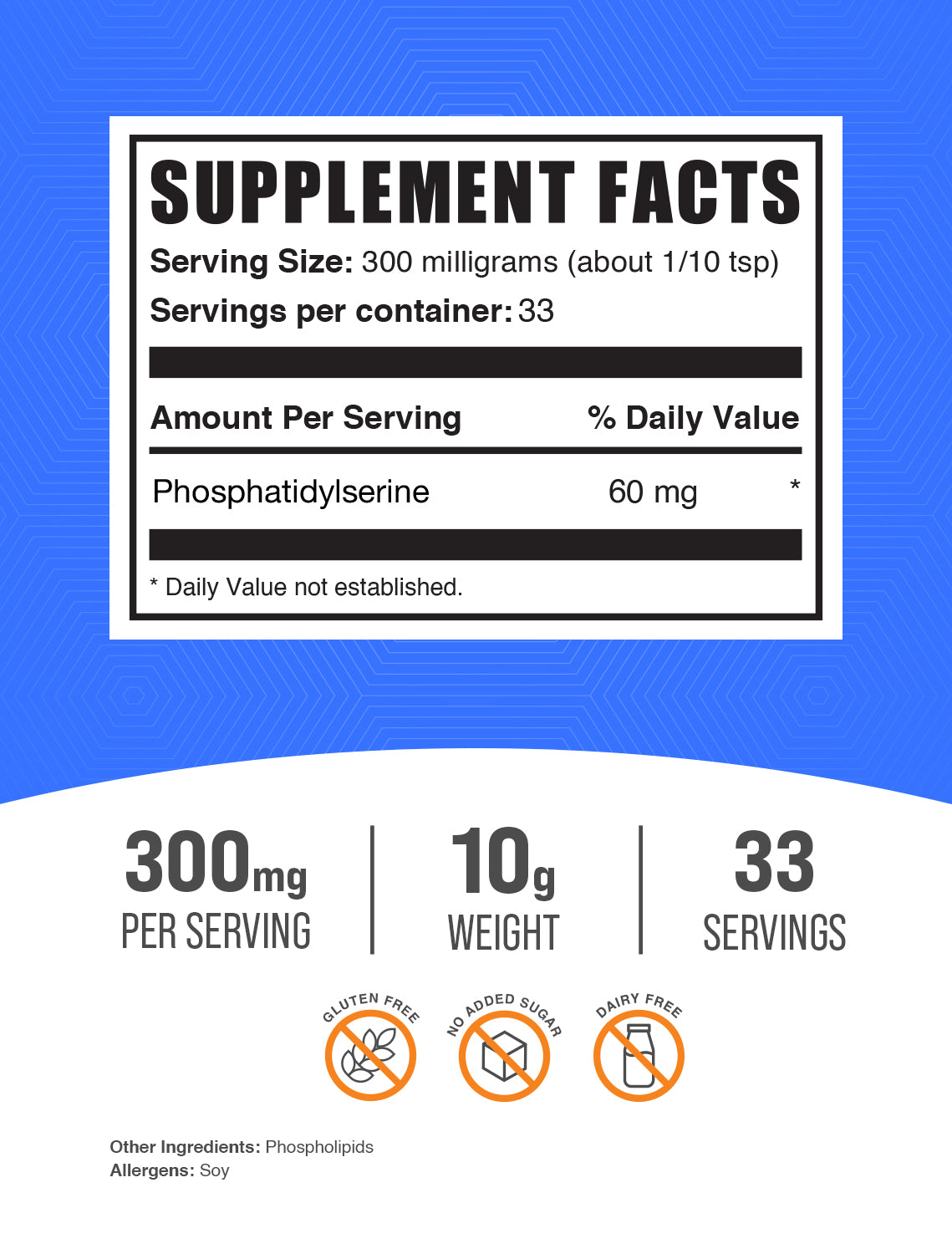 Phosphatidylserine Powder 10g Label