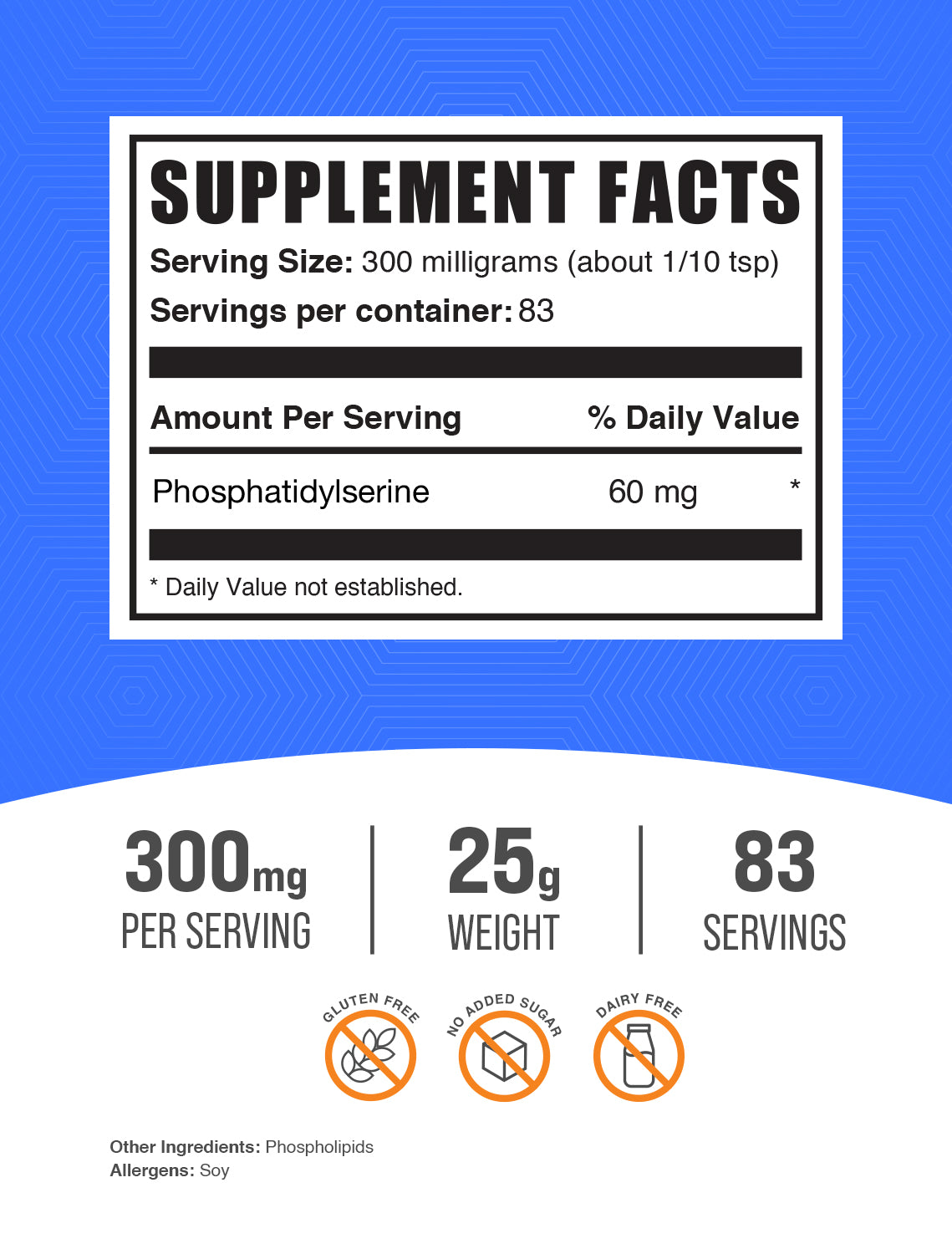 Phosphatidylserine Powder 25g Label