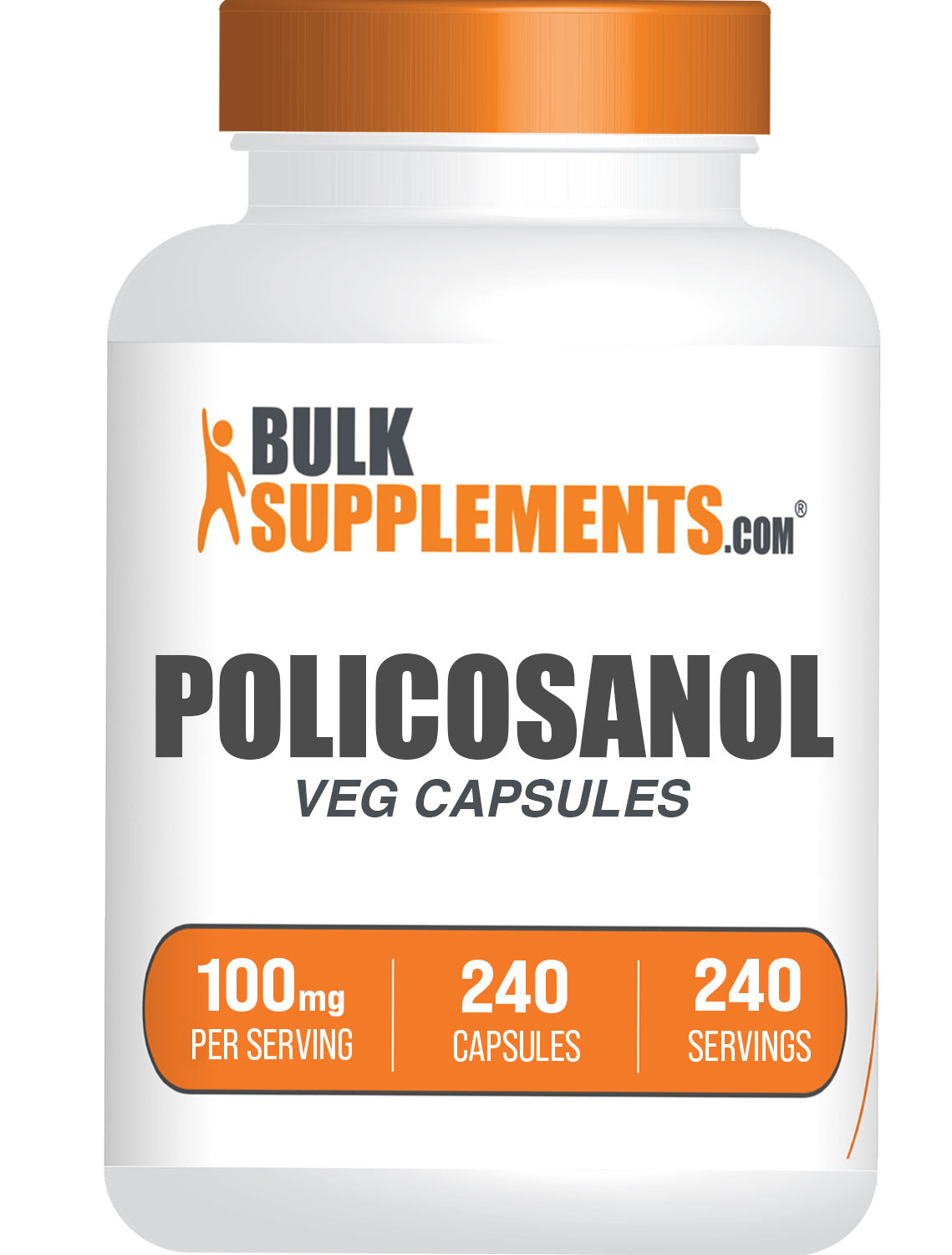 BulkSupplements.com Policosanol Capsules 240 ct bottle image