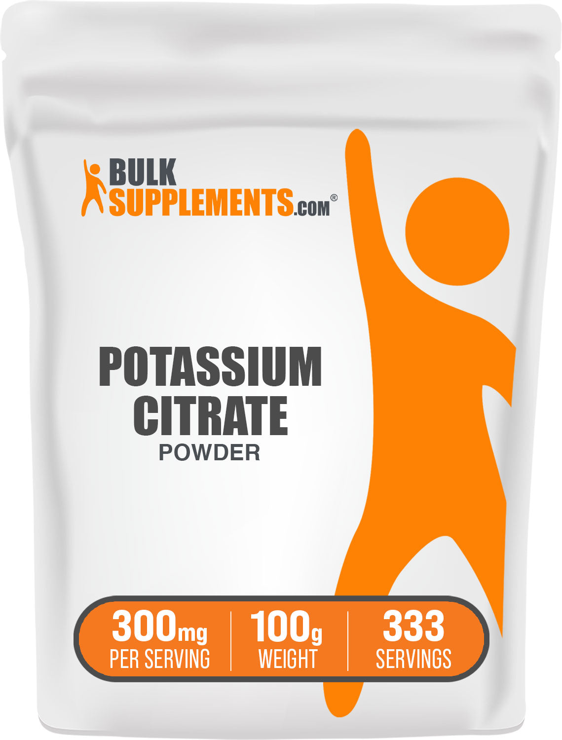BulkSupplements.com Potassium Citrate Powder 100g bag image